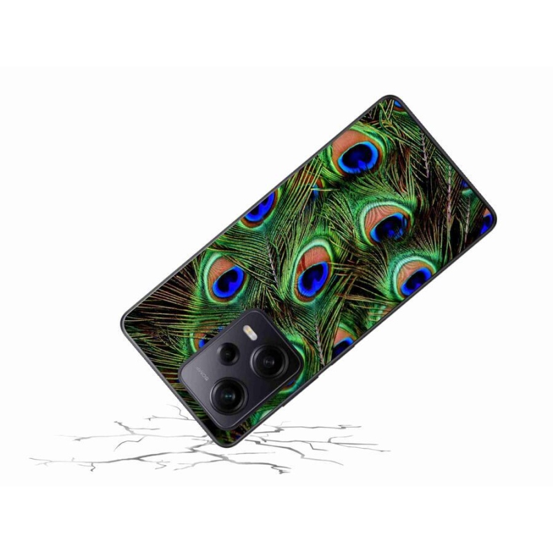 Zselés borítás mmCase a Xiaomi Redmi Note 12 Pro+ 5G számára - pávatoll