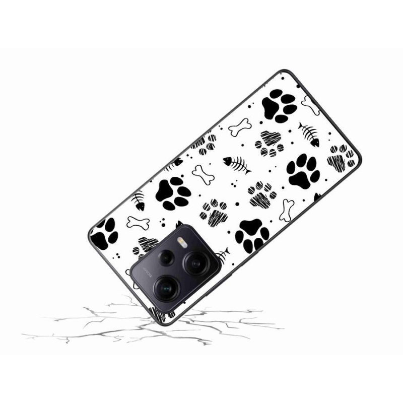 Gél borítás mmCase a Xiaomi Redmi Note 12 Pro+ 5G - kutyamancsok 1