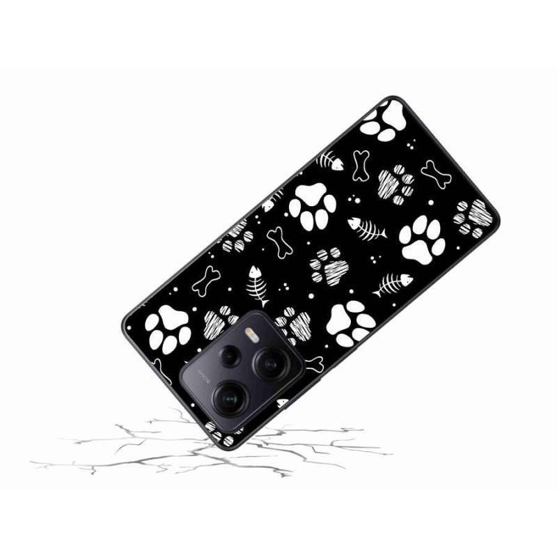 Gél borítás mmCase a Xiaomi Redmi Note 12 Pro+ 5G számára - kutyamancsok