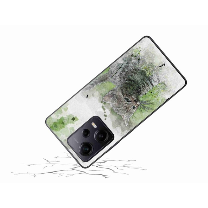 Gél borítás mmCase a Xiaomi Redmi Note 12 Pro+ 5G számára - aranyos cica 1