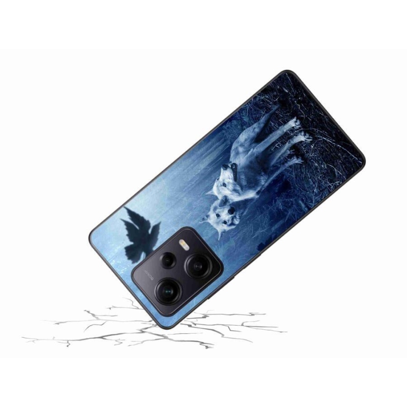 Zselés borítás mmCase a Xiaomi Redmi Note 12 Pro+ 5G számára - farkasok az erdőben