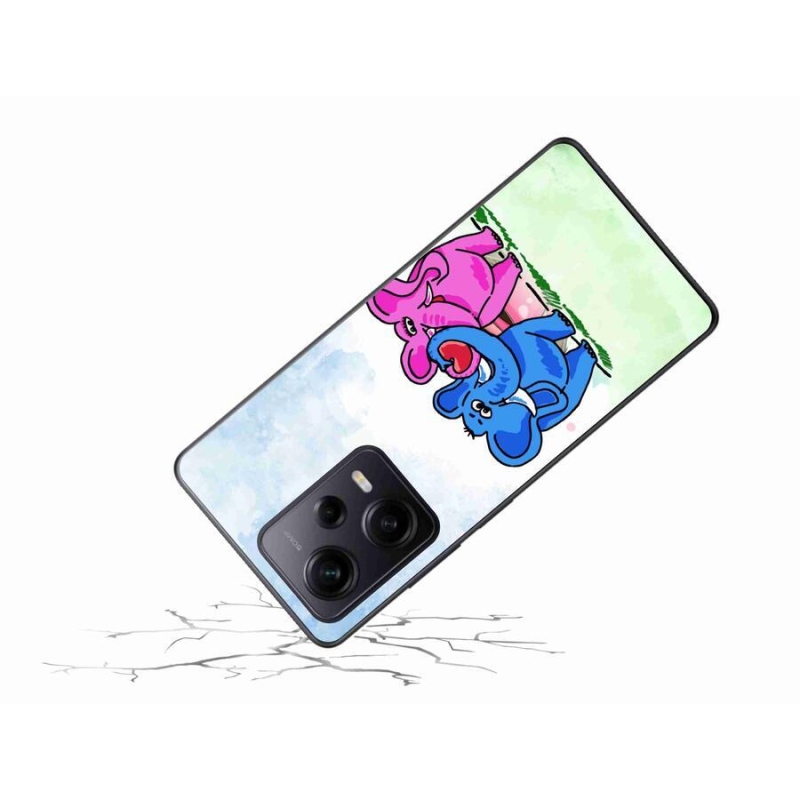 Gél borítás mmCase a Xiaomi Redmi Note 12 Pro+ 5G számára - szerelmes elefántok