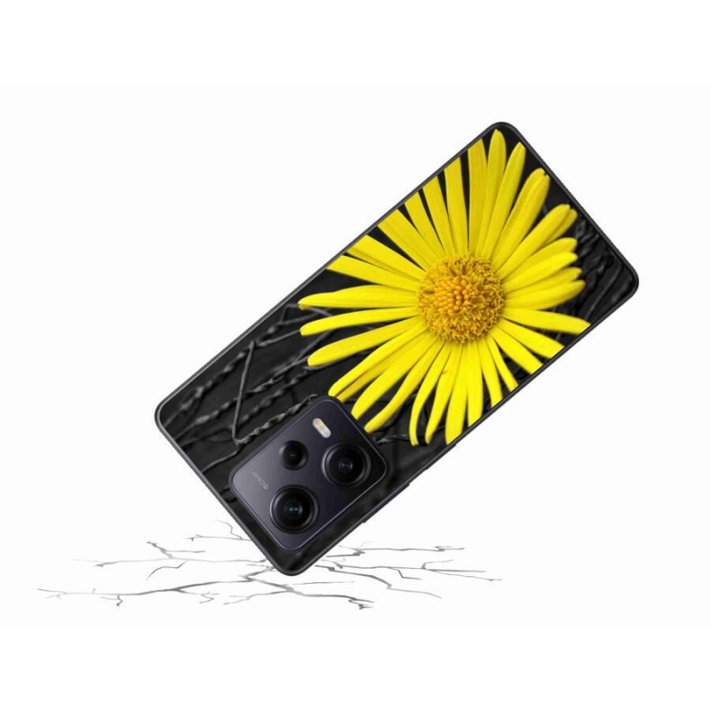 Gél borítás mmCase a Xiaomi Redmi Note 12 Pro+ 5G-hez - sárga virág