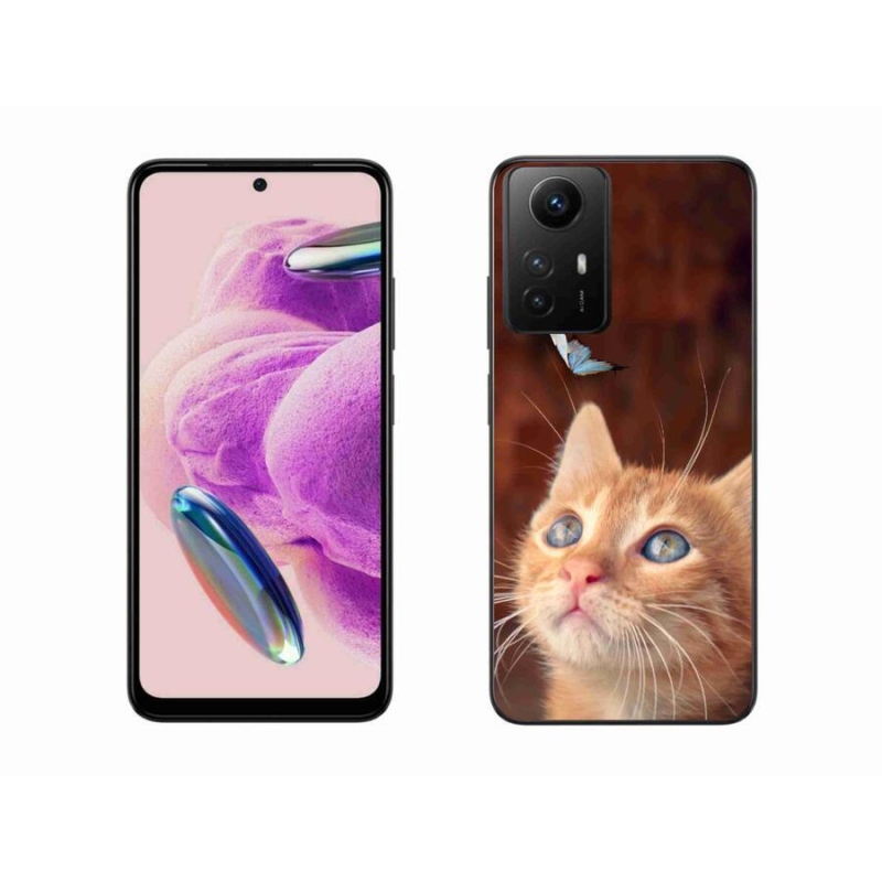 Gél borítás mmCase a Xiaomi Redmi Note 12S-hez - pillangó és cica