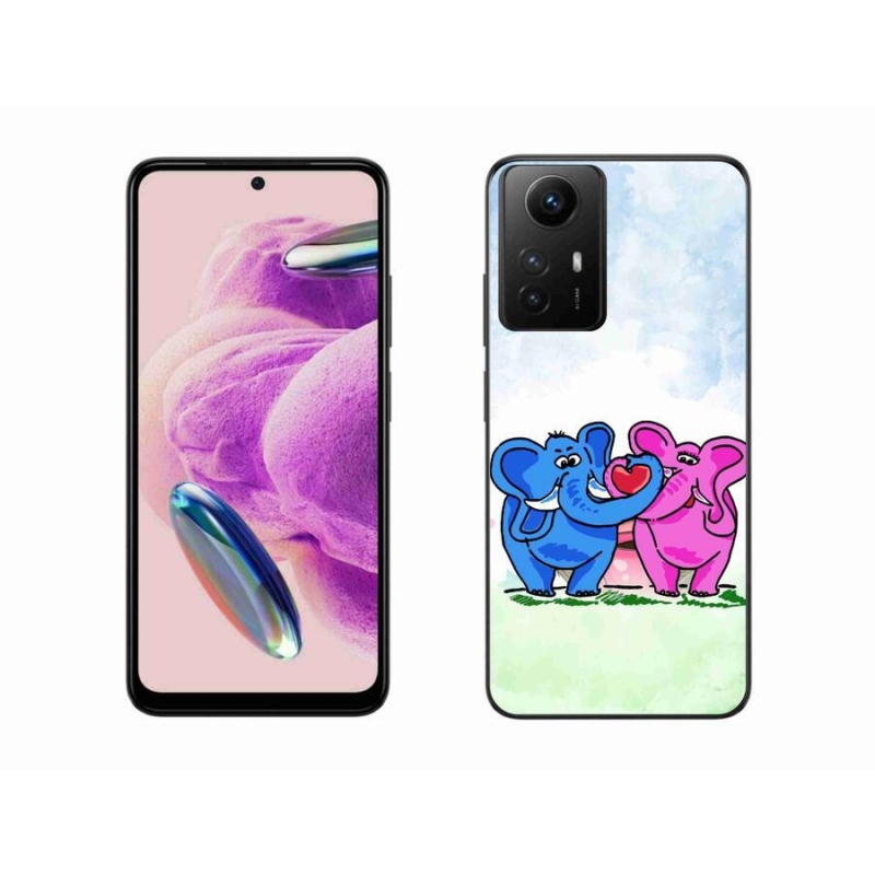 Gél borítás mmCase a Xiaomi Redmi Note 12S-hez - szerelmes elefántok
