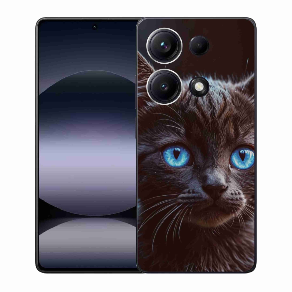 Gél borítás mmCase a Xiaomi Redmi Note 14S-hez - fekete cica 2