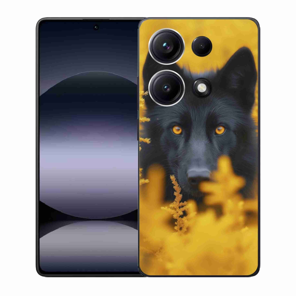 Gél borítás mmCase a Xiaomi Redmi Note 14S-hez - fekete farkas 2