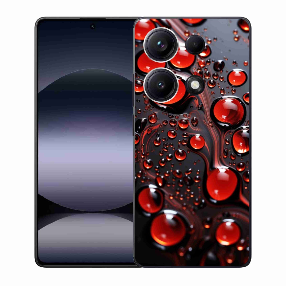 Gél borítás mmCase a Xiaomi Redmi Note 14S-hez - piros csepp 2