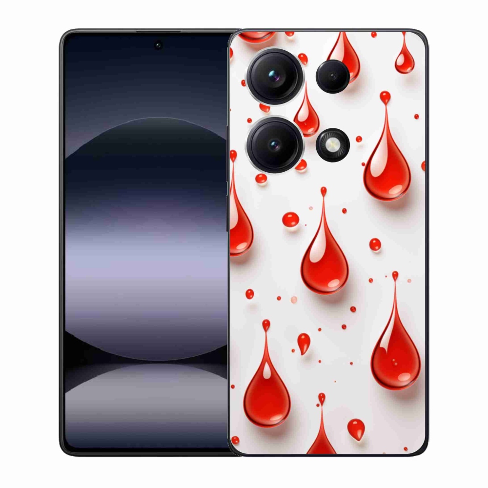 Gél borítás mmCase a Xiaomi Redmi Note 14S-hez - piros cseppek