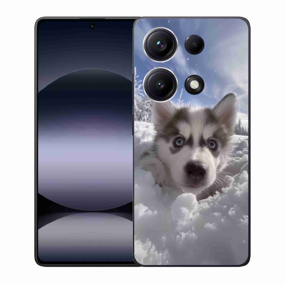 Gél borítás mmCase a Xiaomi Redmi Note 14S-hez - husky a hóban