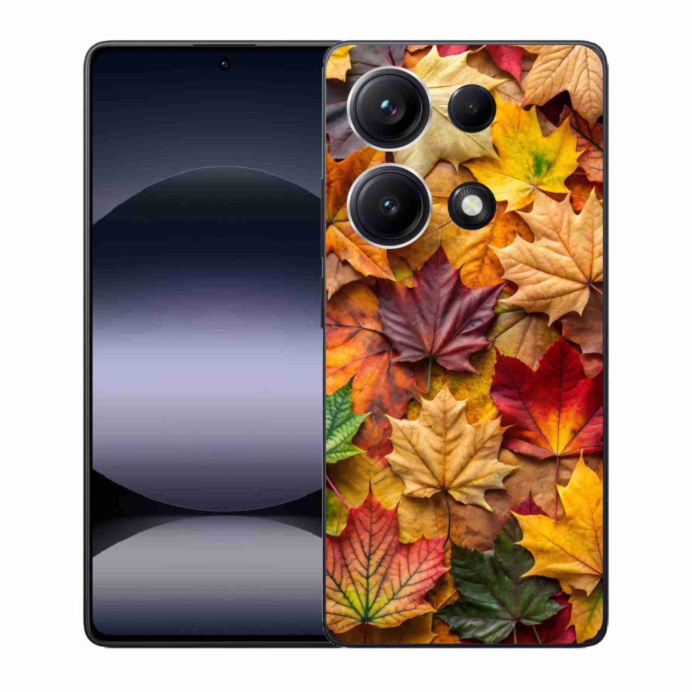 Gél borítás mmCase a Xiaomi Redmi Note 14S-hez - juharlevelek 2