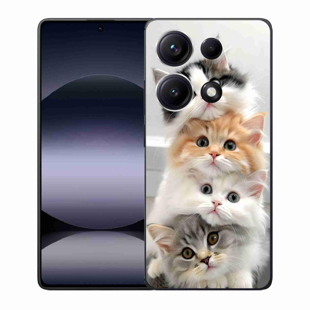 Gél borító mmCase a Xiaomi Redmi Note 14S-hez - macska csokor