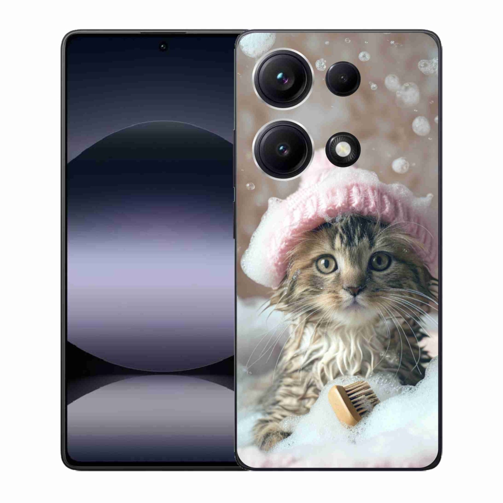 Gél borító mmCase a Xiaomi Redmi Note 14S-hez - cica és fürdő