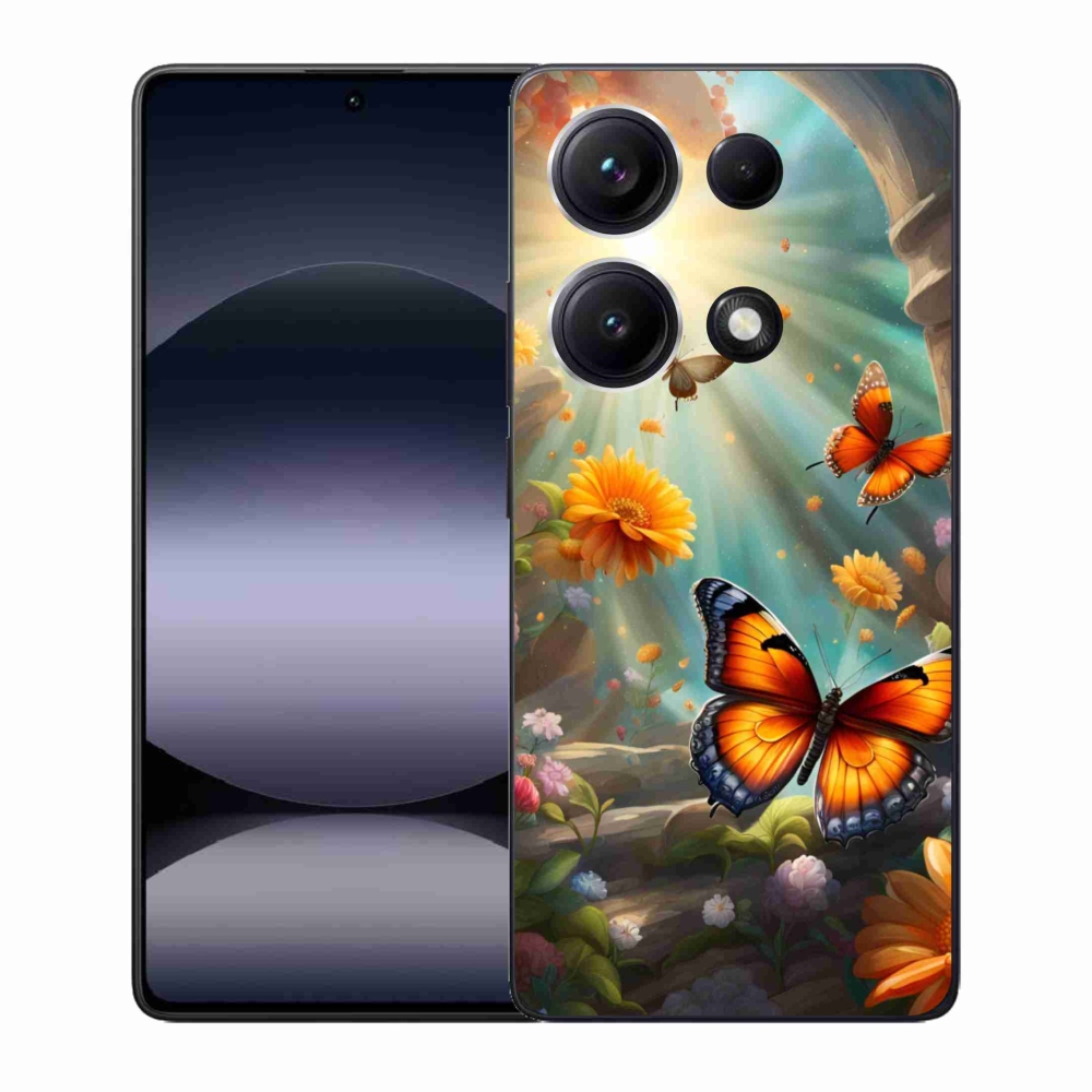 Gél borítás mmCase a Xiaomi Redmi Note 14S-hez - pillangókert 2