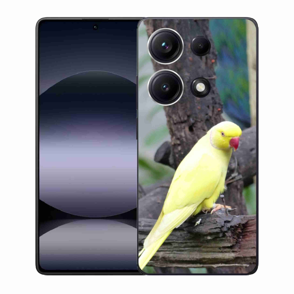 Gél borítás mmCase a Xiaomi Redmi Note 14S-hez - papagáj alexander sárga