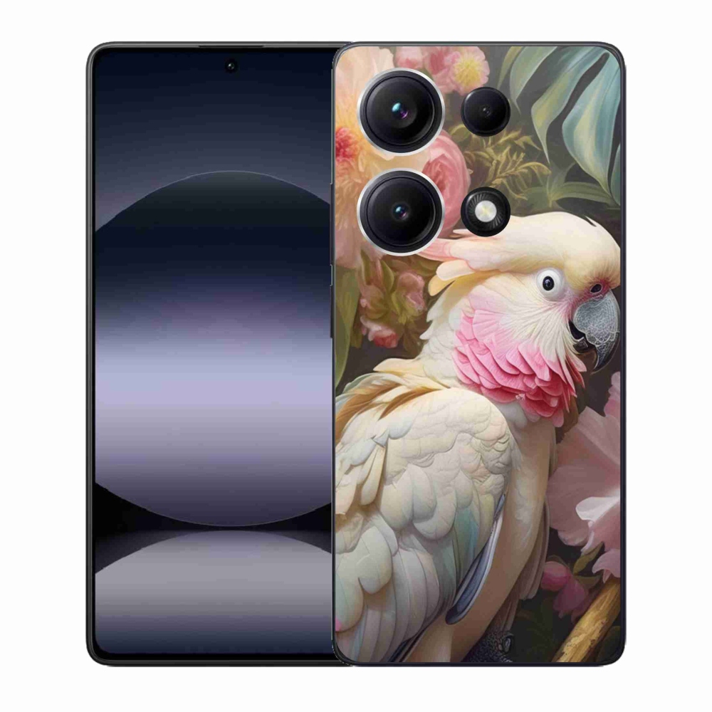 Gél borítás mmCase a Xiaomi Redmi Note 14S-hez - papagáj kakadu rózsaszín 2