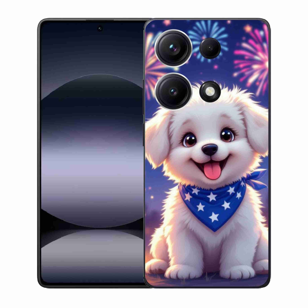 Gél borítás mmCase a Xiaomi Redmi Note 14S-hez - ünnepi kölyökkutya