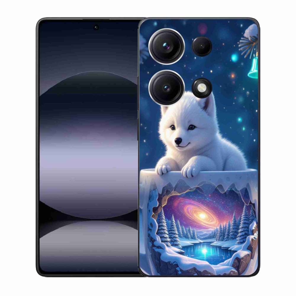 Gél borítás mmCase a Xiaomi Redmi Note 14S-hez - Karácsonyi kölyökkutyakölyök