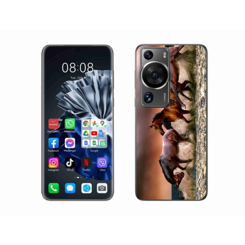 Gél tok mmCase a Huawei P60 Pro készülékhez - lovak 1