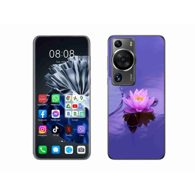 Gél tok mmCase a Huawei P60 Pro számára - virág a felületen