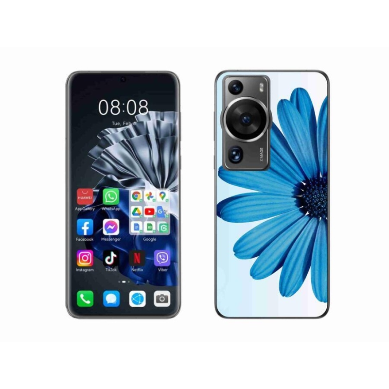 Gél tok mmCase a Huawei P60 Pro készülékhez - kék margaréta