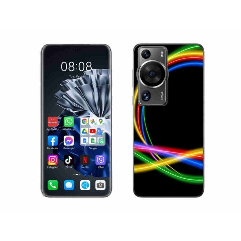 Gél tok mmCase a Huawei P60 Pro számára - neon körök