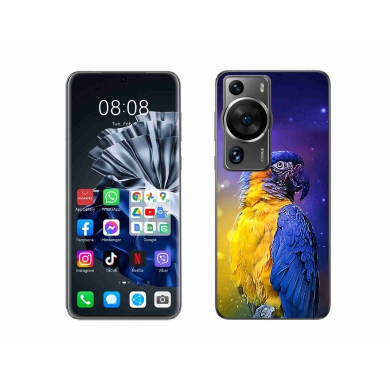 Gél tok mmCase a Huawei P60 Pro készülékhez - papagáj ara 1