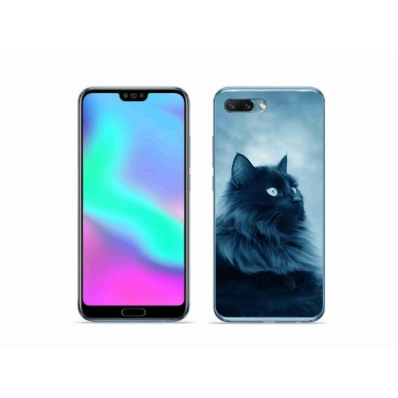 Gél tok mmCase a Honor 10 számára - fekete macska 1