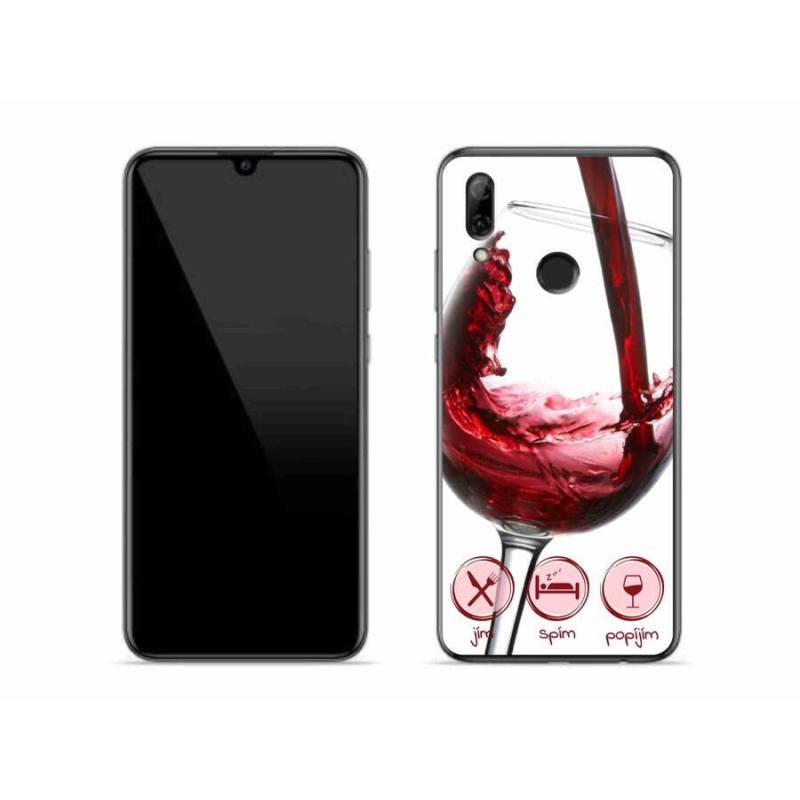 Gél tok mmCase a Honor 10 Lite-hoz - borospohár piros