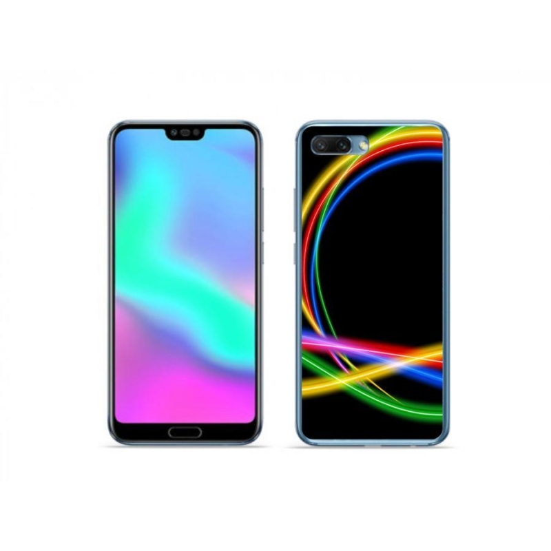 Gél tok mmCase a Honor 10 számára - neon körök