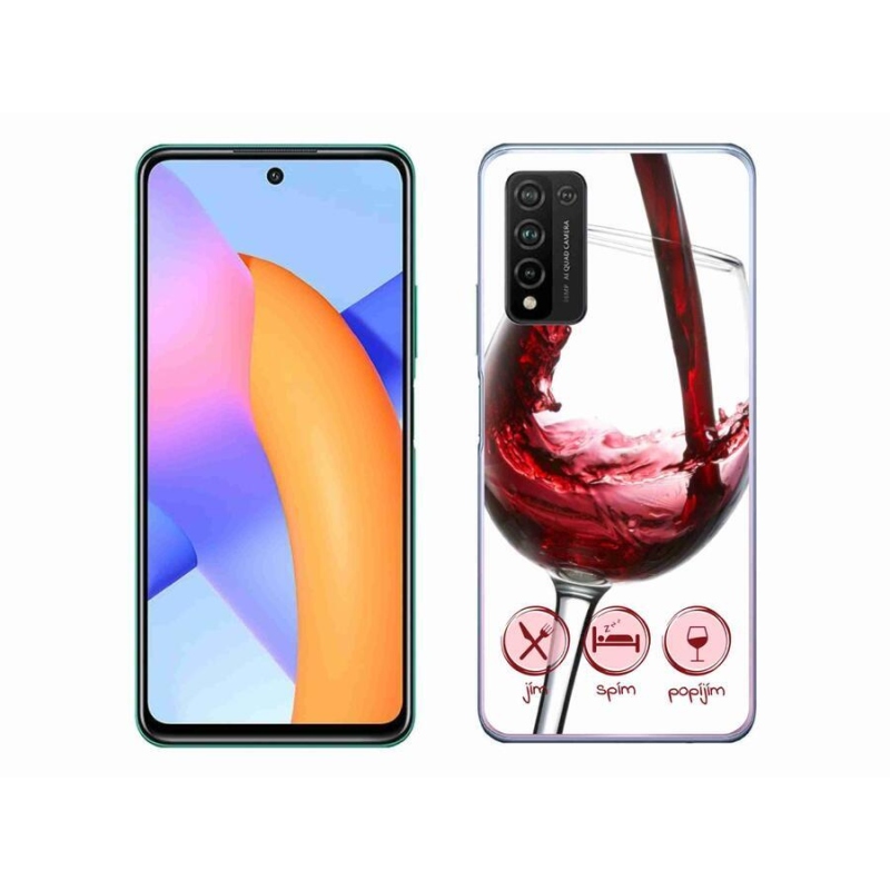 Gél tok mmCase a Honor 10X Lite készülékhez - borospohár piros