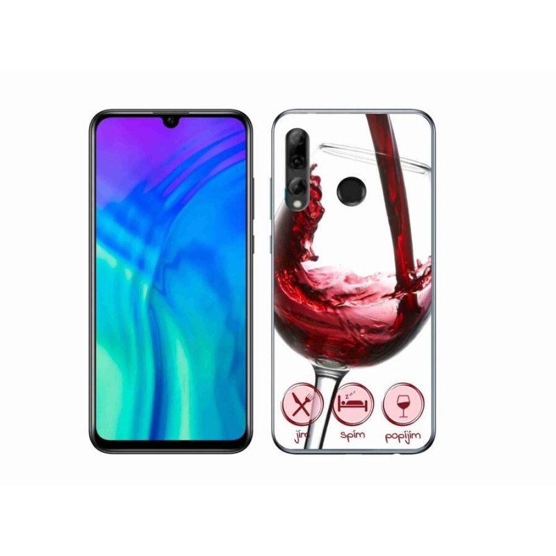 Gél tok mmCase a Honor 20 Lite-hoz - borospohár piros