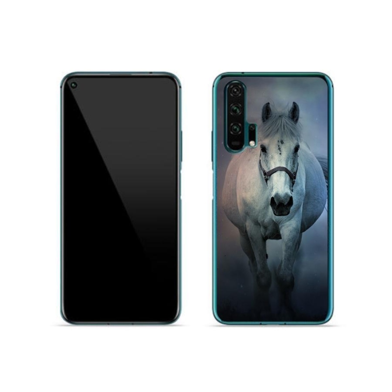 Gél tok mmCase a Honor 20 Pro számára - futó fehér ló
