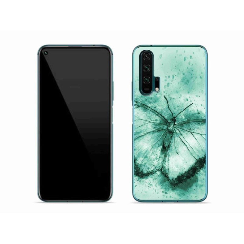 Gél tok mmCase a Honor 20 Pro számára - zöld pillangó