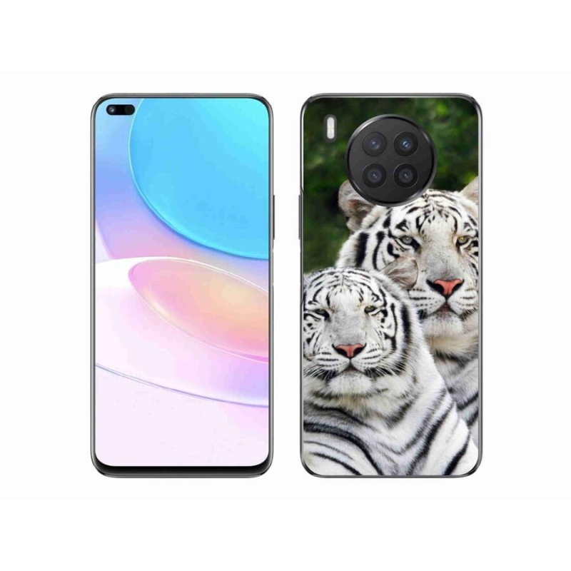 Gél tok mmCase a Honor 50 Lite készülékhez - fehér tigrisek