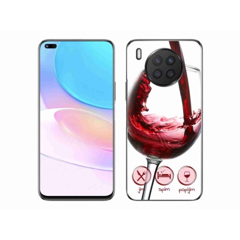 Gél tok mmCase a Honor 50 Lite-hoz - borospohár piros