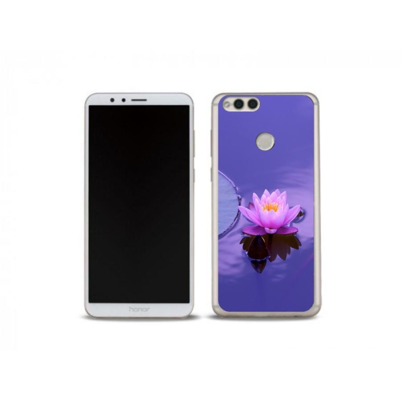 Gél tok mmCase a Honor 7X számára - virág a felületen