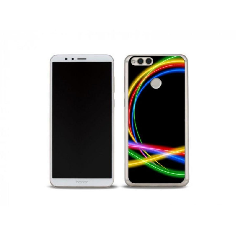 Gél tok mmCase a Honor 7X készülékhez - neon körök