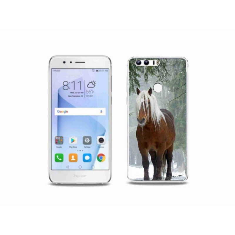 Gél tok mmCase a Honor 8-hoz - ló az erdőben