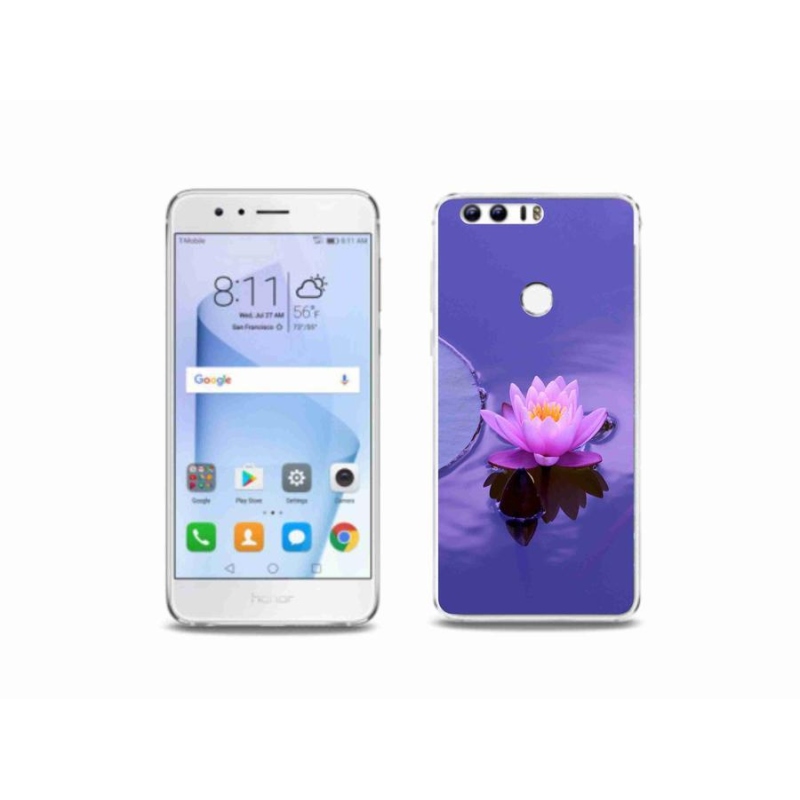 Gél tok mmCase a Honor 8-hoz - virág a felületen