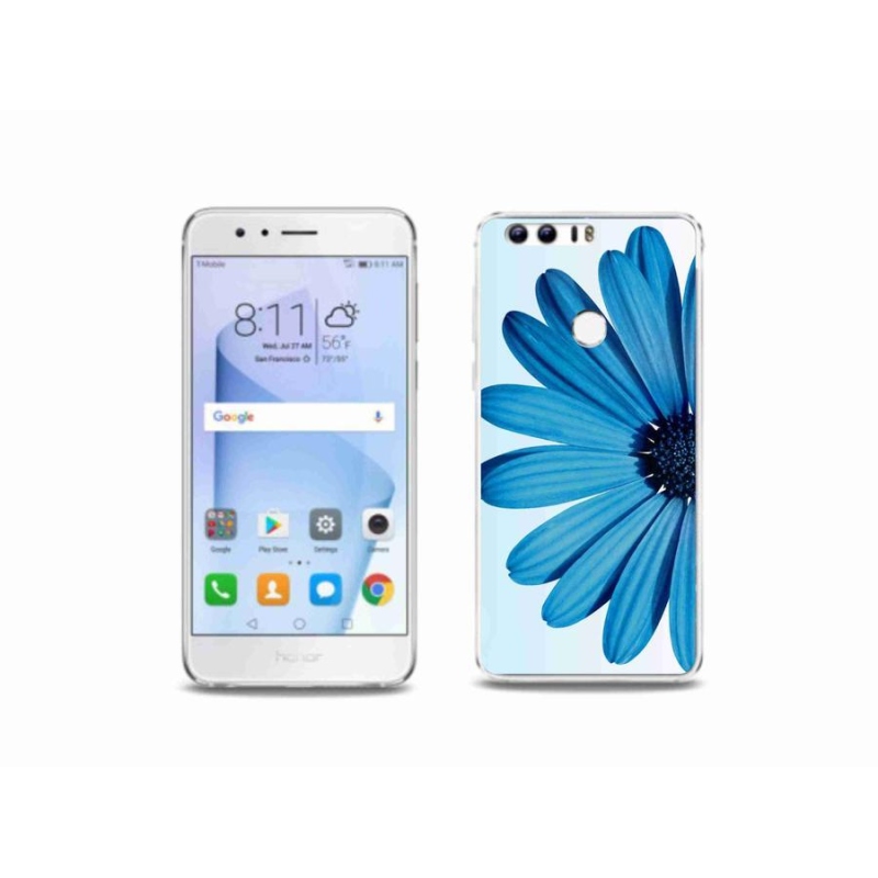 Gél tok mmCase a Honor 8-hoz - kék margaréta
