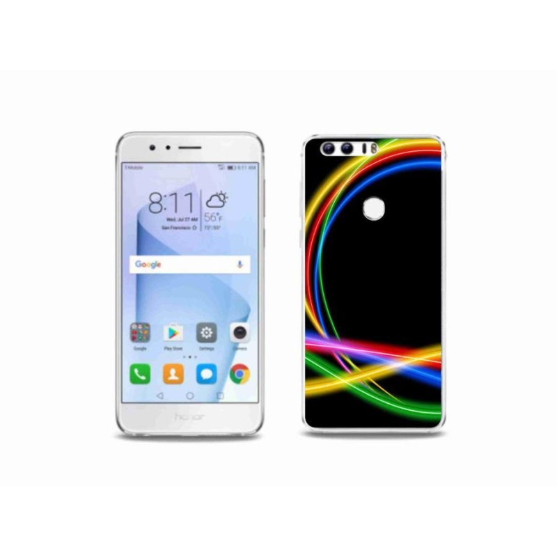 Gél tok mmCase a Honor 8-hoz - neon körök