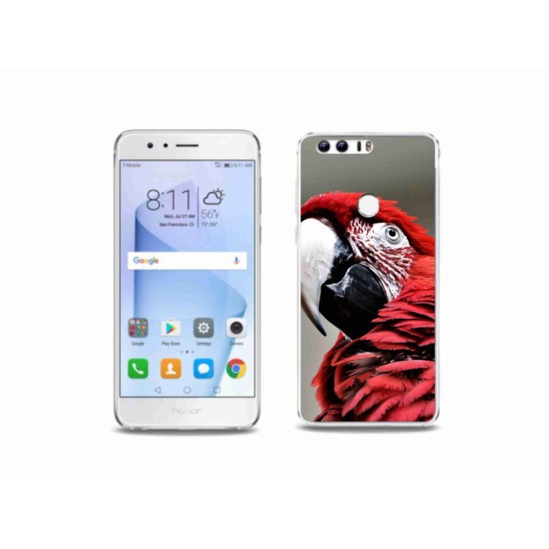 Gél tok mmCase a Honor 8-hoz - papagáj ara piros