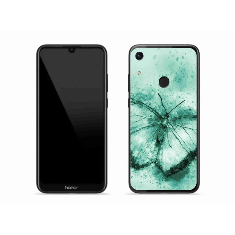 Gél tok mmCase a Honor 8A-hoz - zöld pillangó