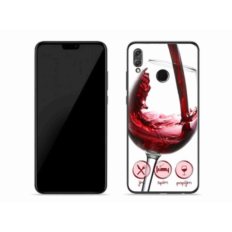 Gél tok mmCase a Honor 8X-hez - borospohár piros