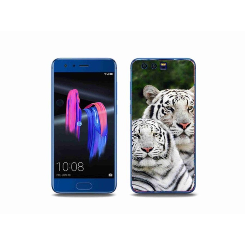 Gél tok mmCase a Honor 9-hez - fehér tigrisek