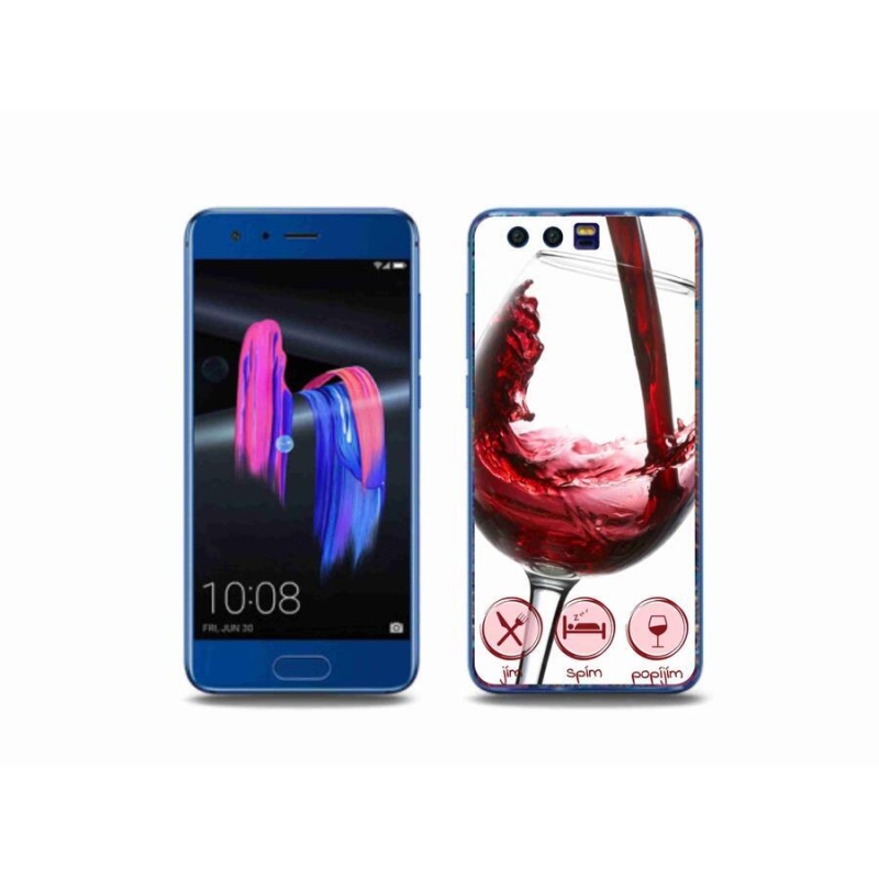 Gél tok mmCase a Honor 9-hez - borospohár piros