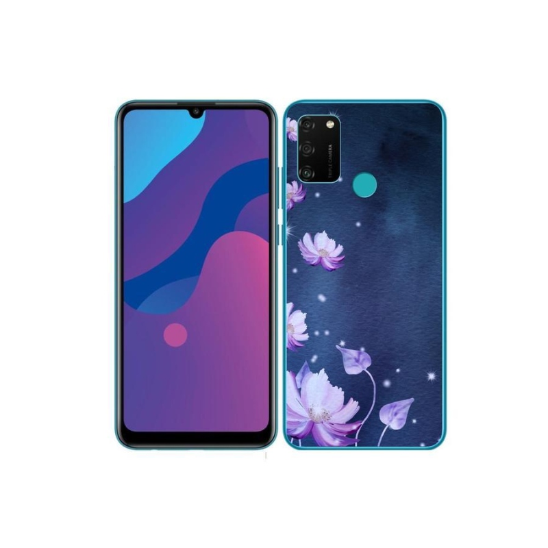Gél tok mmCase a Honor 9A számára - hulló virágok