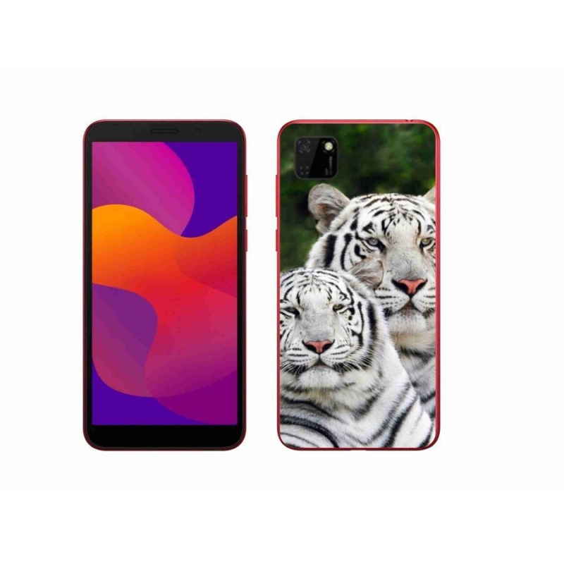 Gél tok mmCase a Honor 9S-hez - fehér tigrisek
