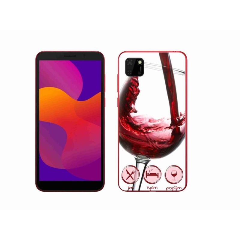 Gél tok mmCase a Honor 9S-hez - borospohár piros